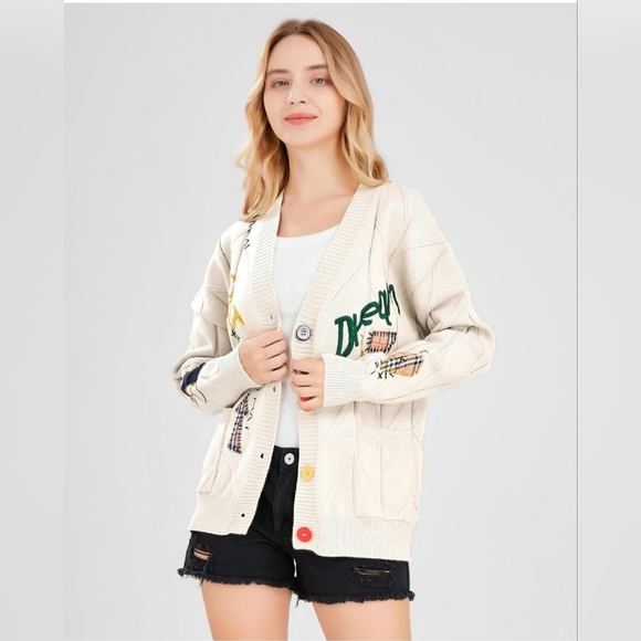 NWOT Beautifull New Unisex Cardigan - Picture 3 of 14